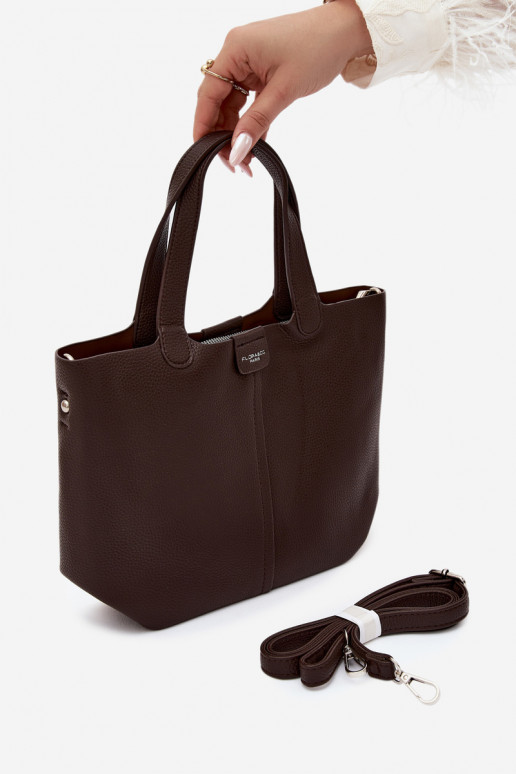 Sac en simili cuir chocolat Blaire