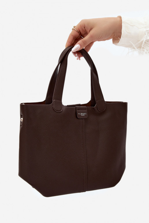 Sac en simili cuir chocolat Blaire