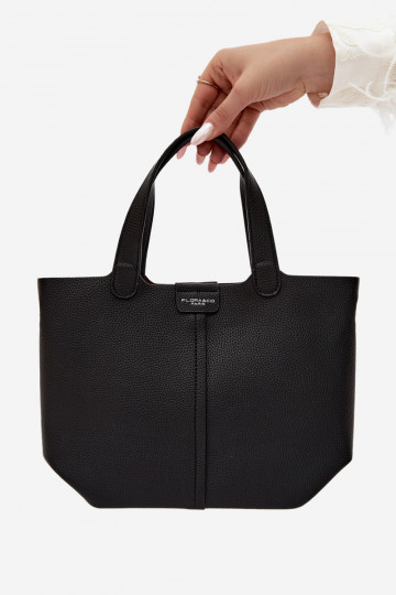 Sac en simili cuir noir Blaire