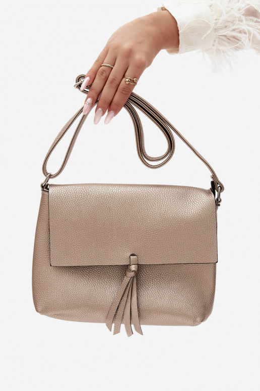 Sac à bandoulière en simili cuir doré Sigrid