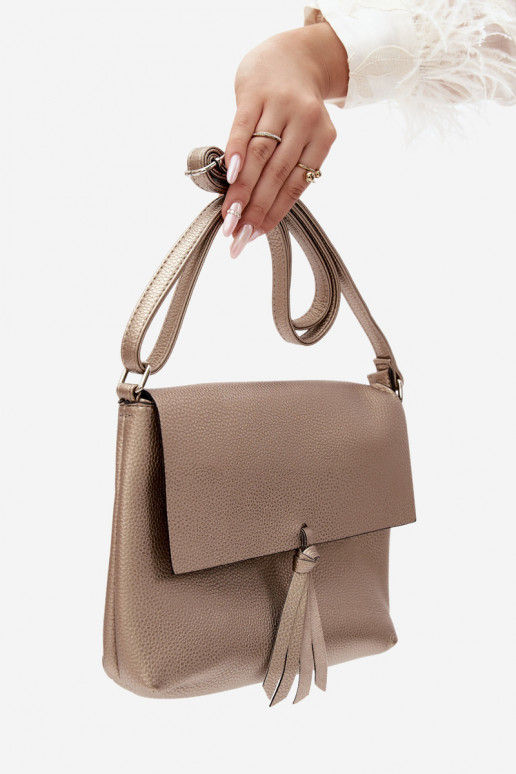 Sac à bandoulière en simili cuir doré Sigrid