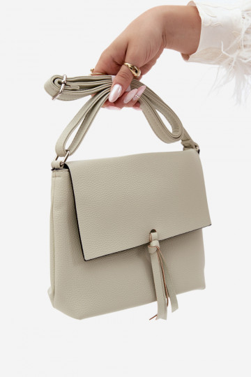 Sac messager avec franges en simili cuir menthe Sigrid 2
