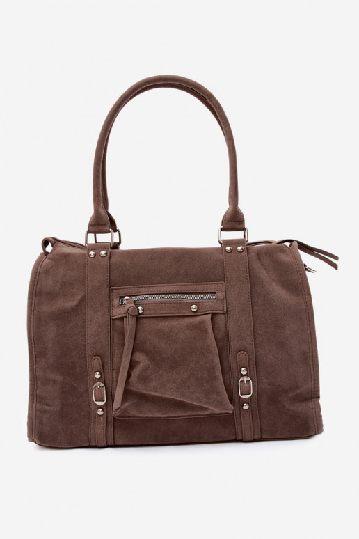 Grand sac en simili daim couleur argile Nolita