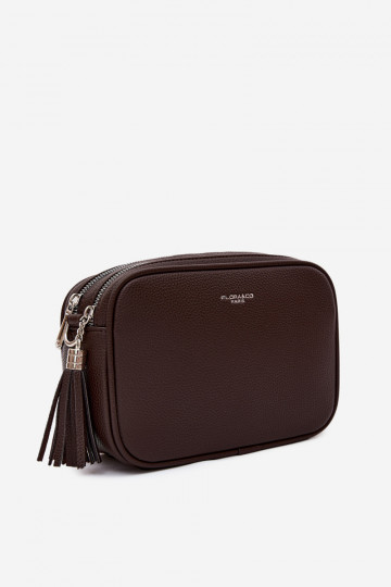 Sac messager en simili cuir chocolat Daily 2