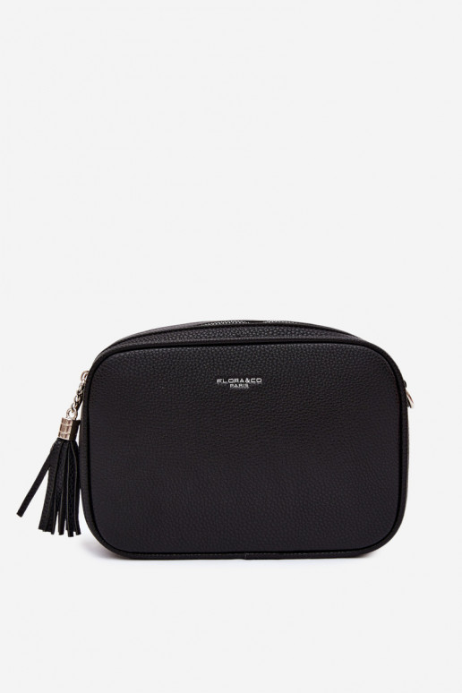 Sac messager en simili cuir noir Daily