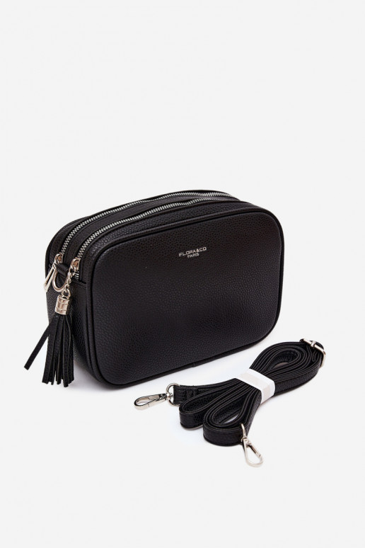 Sac messager en simili cuir noir Daily