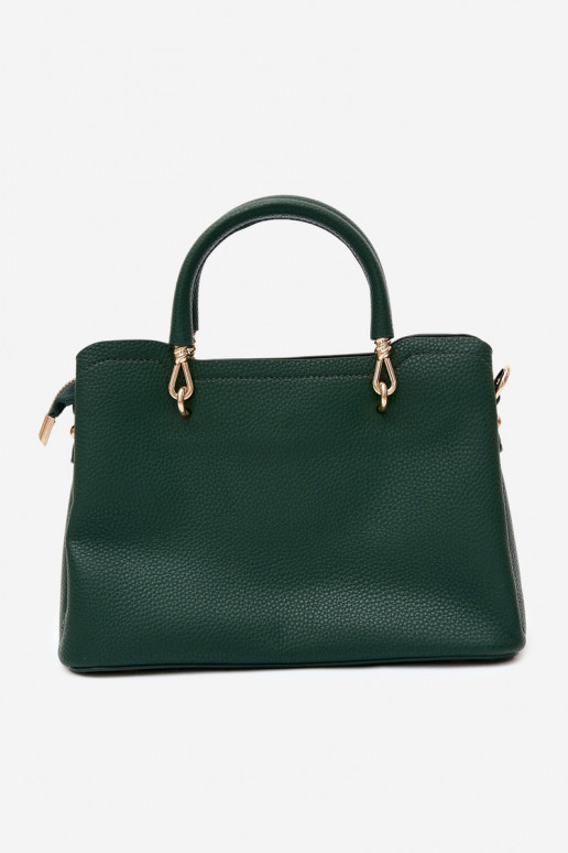 Sac à main avec porte-clés en simili cuir avec motifs floraux en vert bouteille Noomi