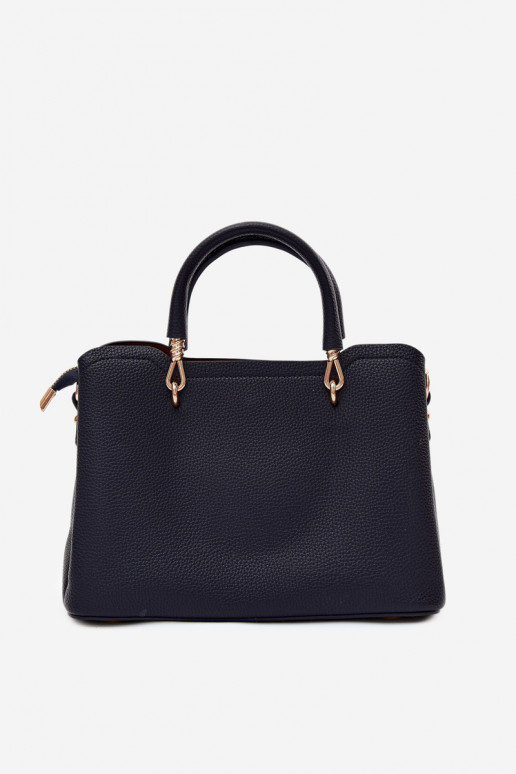 Sac à main avec porte-clés en simili cuir avec motifs floraux en bleu foncé Noomi