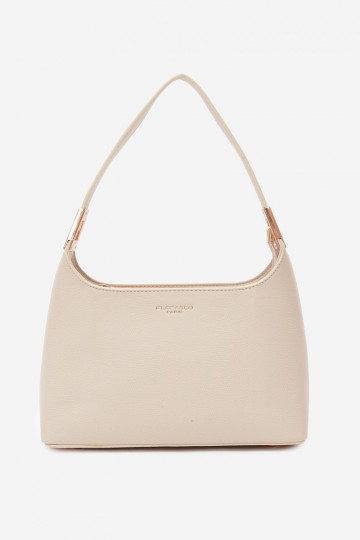 Sac à main en simili cuir couleur sable clair Gretta