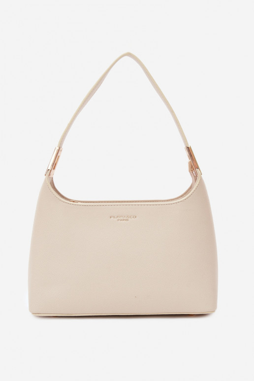 Sac à main en simili cuir couleur sable clair Gretta