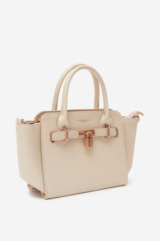 Sac de type en simili cuir couleur sable clair Odelia