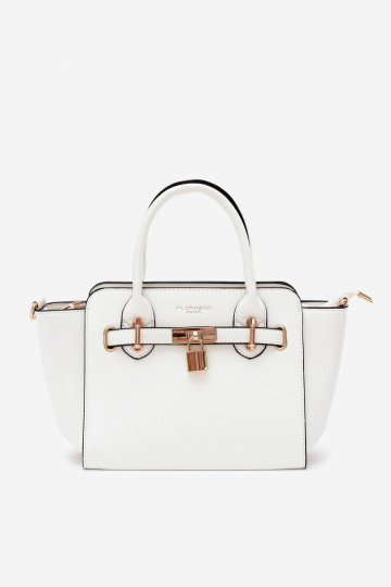 Sac de type en simili cuir blanc Odelia