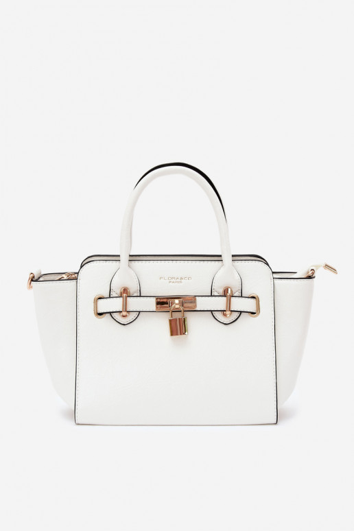 Sac de type en simili cuir blanc Odelia