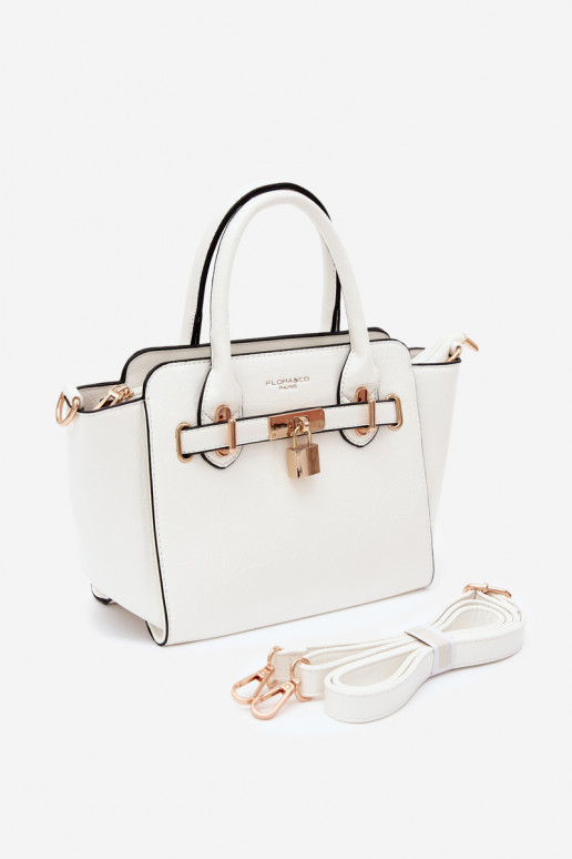 Sac de type en simili cuir blanc Odelia