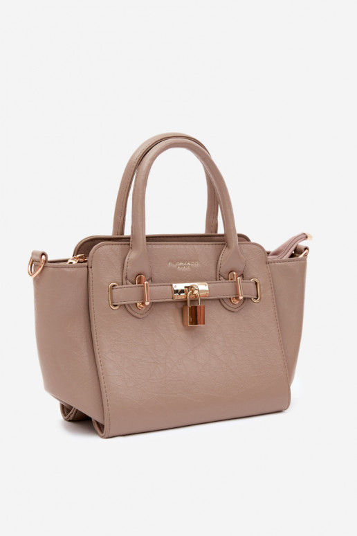 Sac de type en simili cuir couleur ivoire Odelia