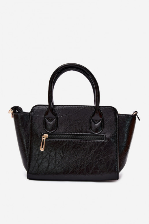 Sac de type en simili cuir noir Odelia