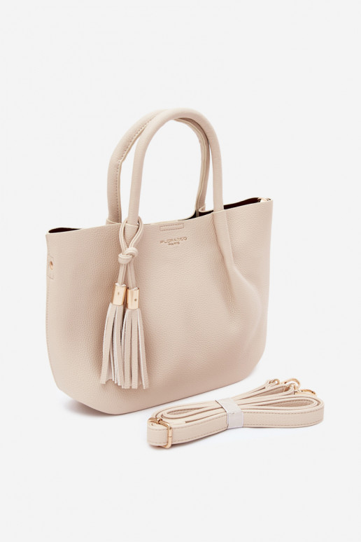 Sac à main en simili cuir couleur sable clair Fleece