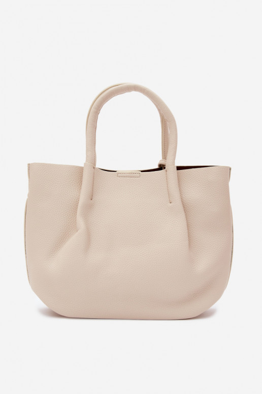 Sac à main en simili cuir couleur sable clair Fleece