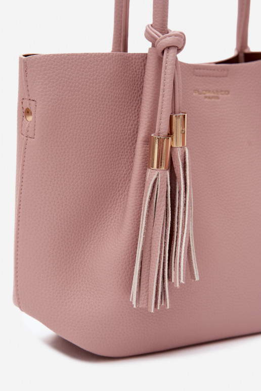 Sac à main en simili cuir rose Fleece