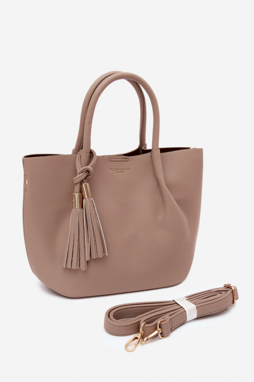 Sac à main en simili cuir couleur ivoire Fleece