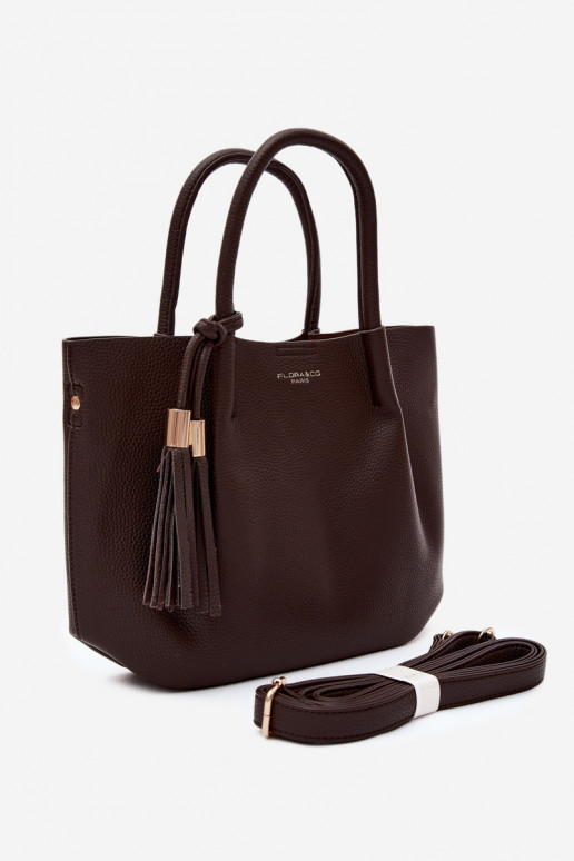 Sac à main en simili cuir couleur chocolat Fleece