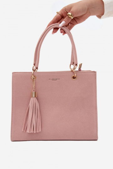 Sac de type en simili daim rose Ottilie
