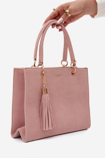 Sac de type en simili daim rose Ottilie 2