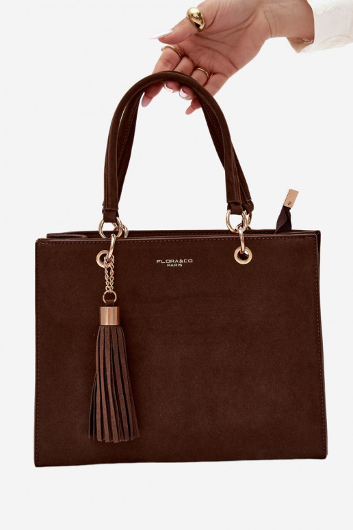 Sac en daim synthétique marron Ottilie