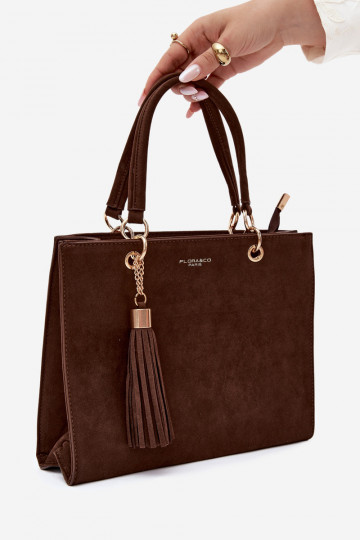 Sac en daim synthétique marron Ottilie 2