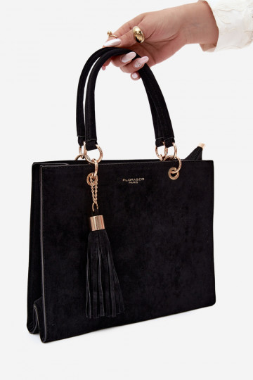 Sac en daim synthétique noir Ottilie 2