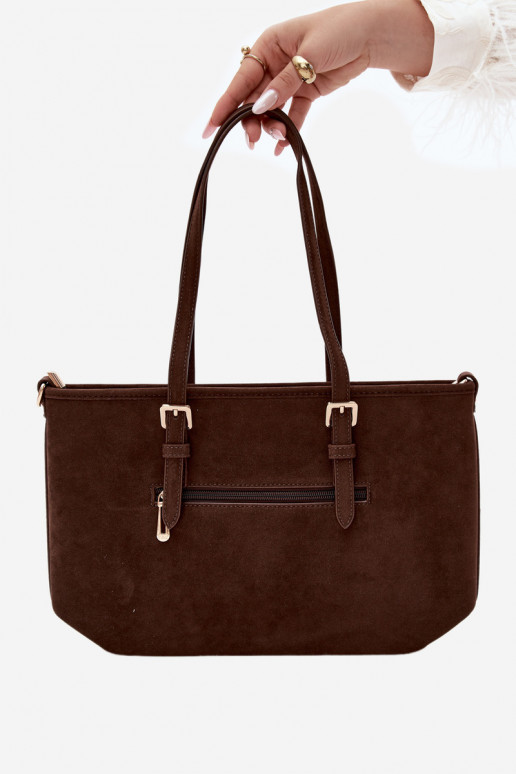 Sac en daim synthétique chocolat Araminta