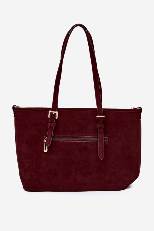 Sac en daim synthétique bordeaux Araminta