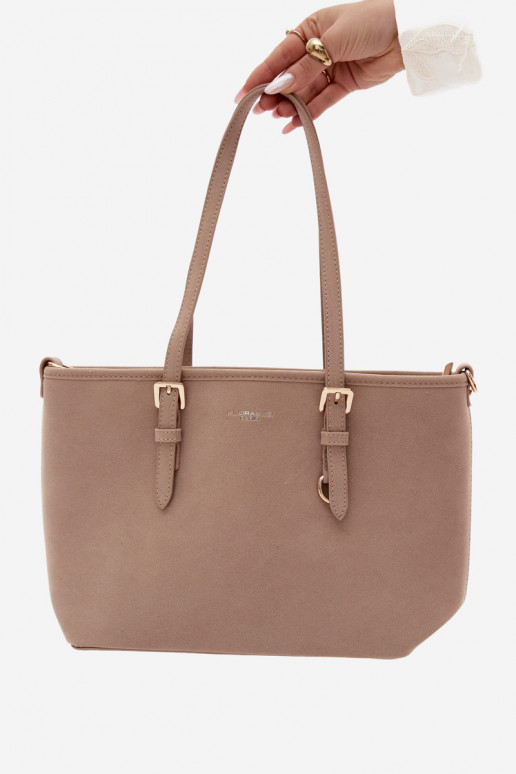 Sac en daim synthétique ivoire Araminta