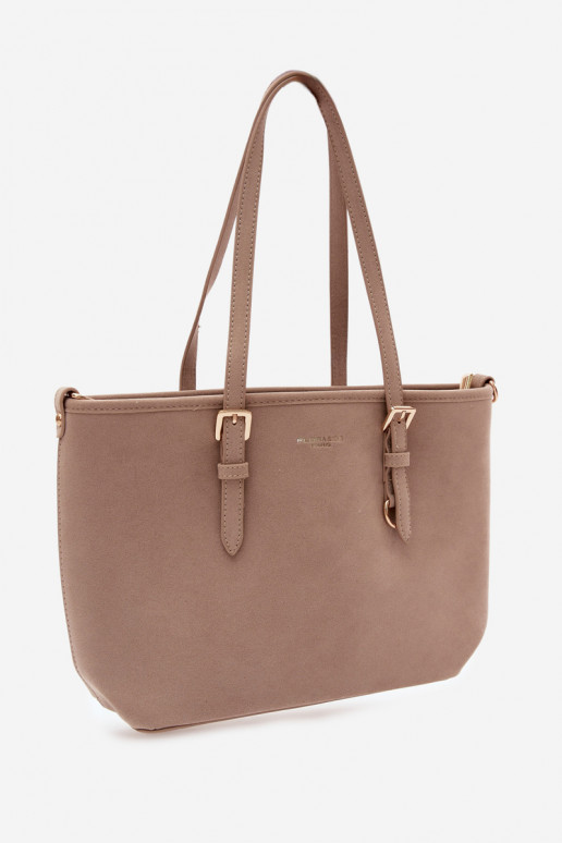 Sac en daim synthétique ivoire Araminta