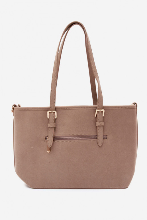 Sac en daim synthétique ivoire Araminta