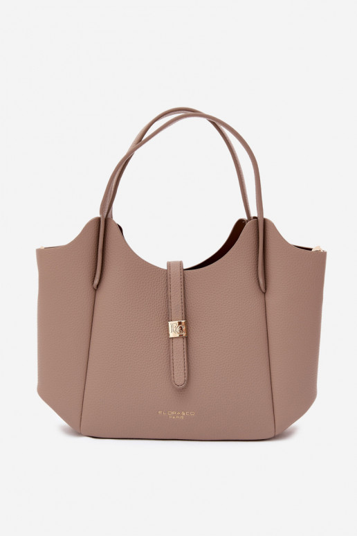 Sac en simili cuir ivoire Toffee