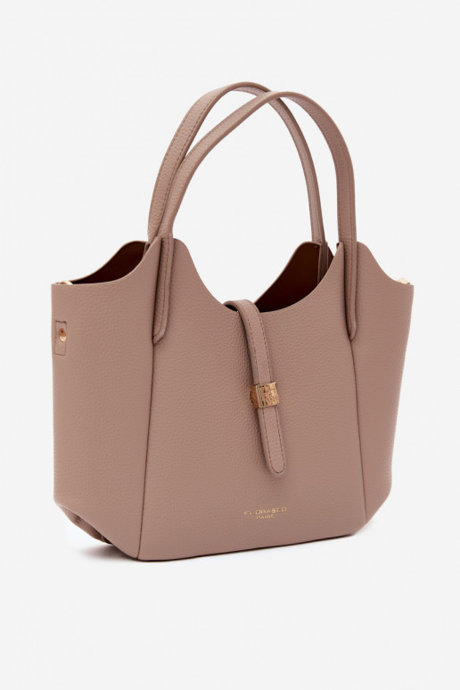 Sac en simili cuir ivoire Toffee