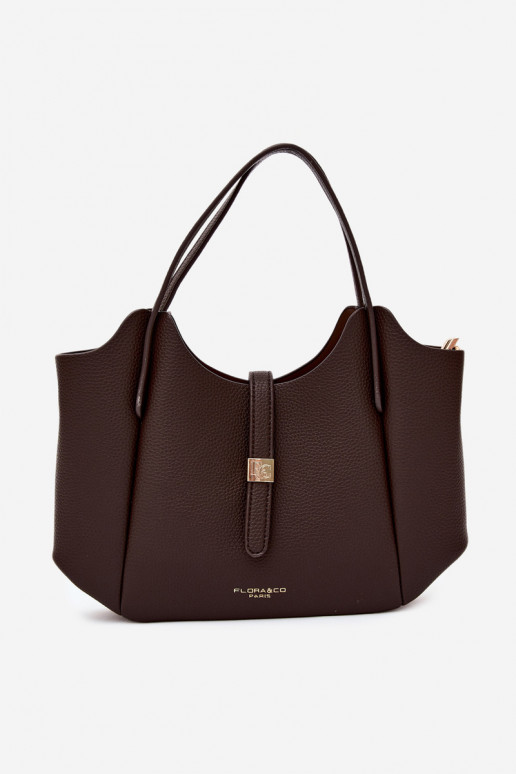 Sac en simili cuir chocolat Toffee