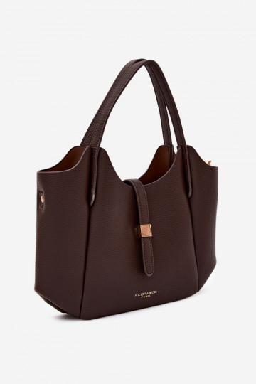 Sac en simili cuir chocolat Toffee 2