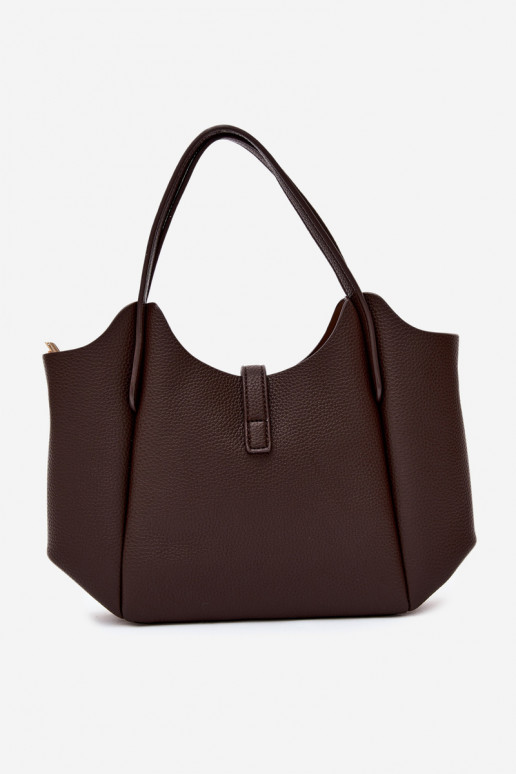 Sac en simili cuir chocolat Toffee
