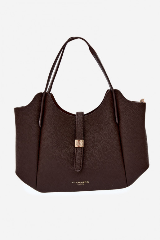 Sac en simili cuir chocolat Toffee