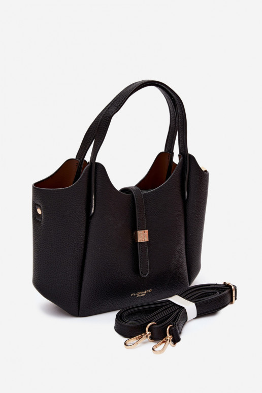 Sac en simili cuir noir Toffee