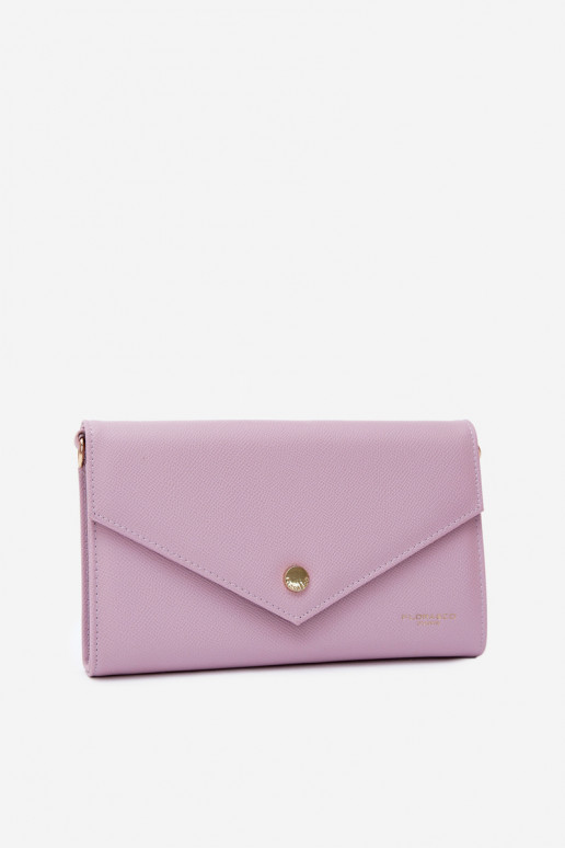 Sac portefeuille en forme d'enveloppe violet avec rubans décoratifs Pauline