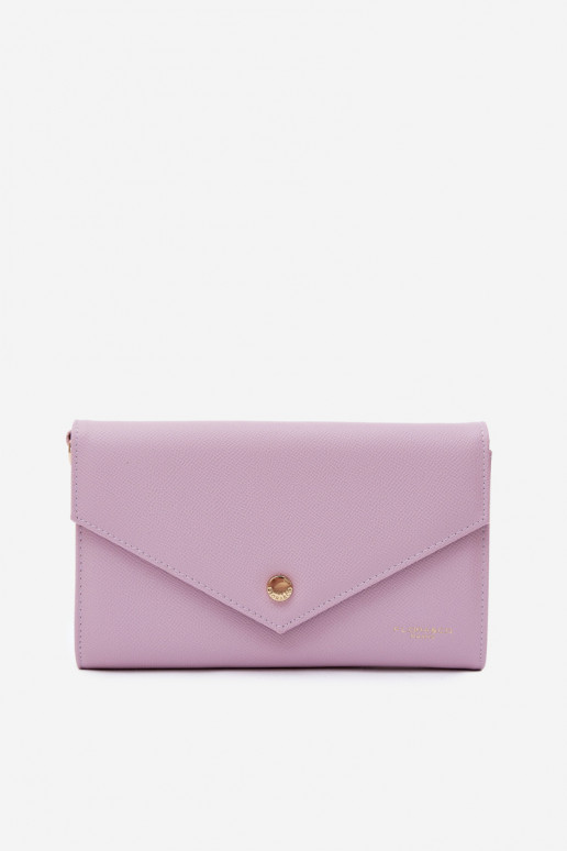 Sac portefeuille en forme d'enveloppe violet avec rubans décoratifs Pauline