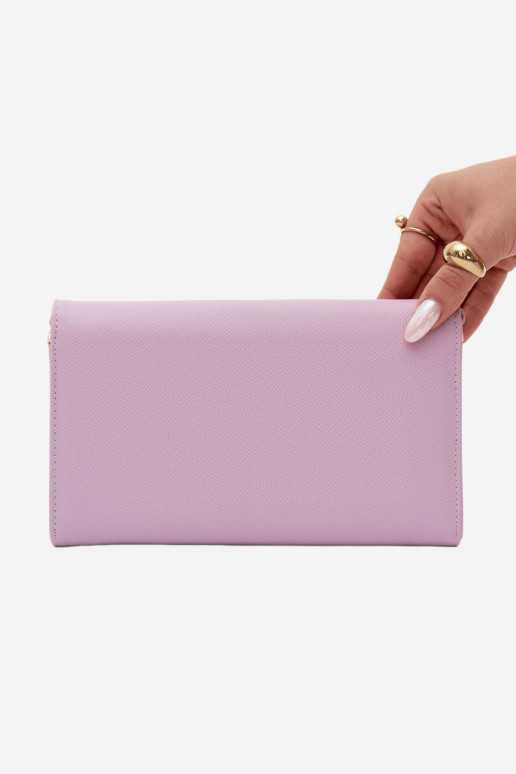 Sac portefeuille en forme d'enveloppe violet avec rubans décoratifs Pauline