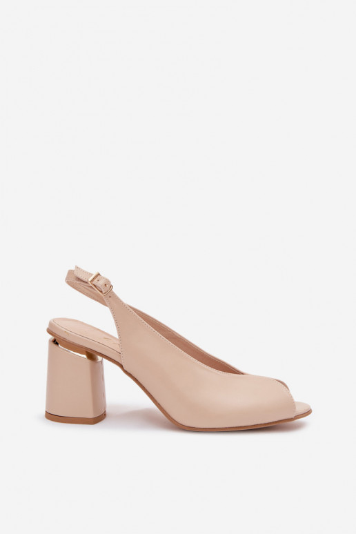 Style élégant Sandales pour femmes avec des talons Enregistrer Zazoo 1085 beige
