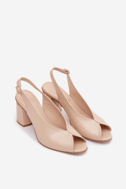Style élégant Sandales pour femmes avec des talons Enregistrer Zazoo 1085 beige