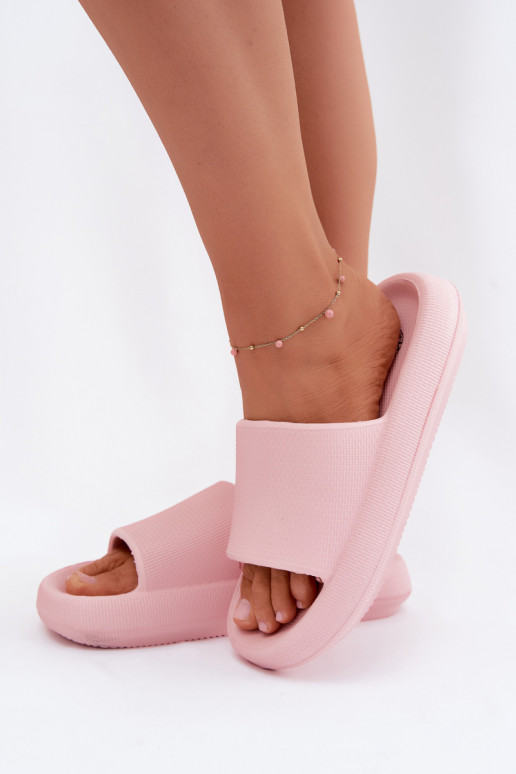 Chaussons légers en mousse pour femmes sur semelle épaisse rose Querceria