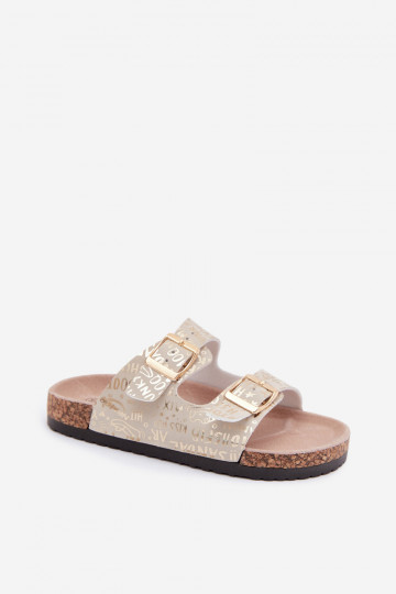 Chaussons d'enfants dorés avec boucles Cinnamon 2