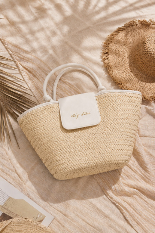 Sac tressé Big Star RR574214 en sable-blanc